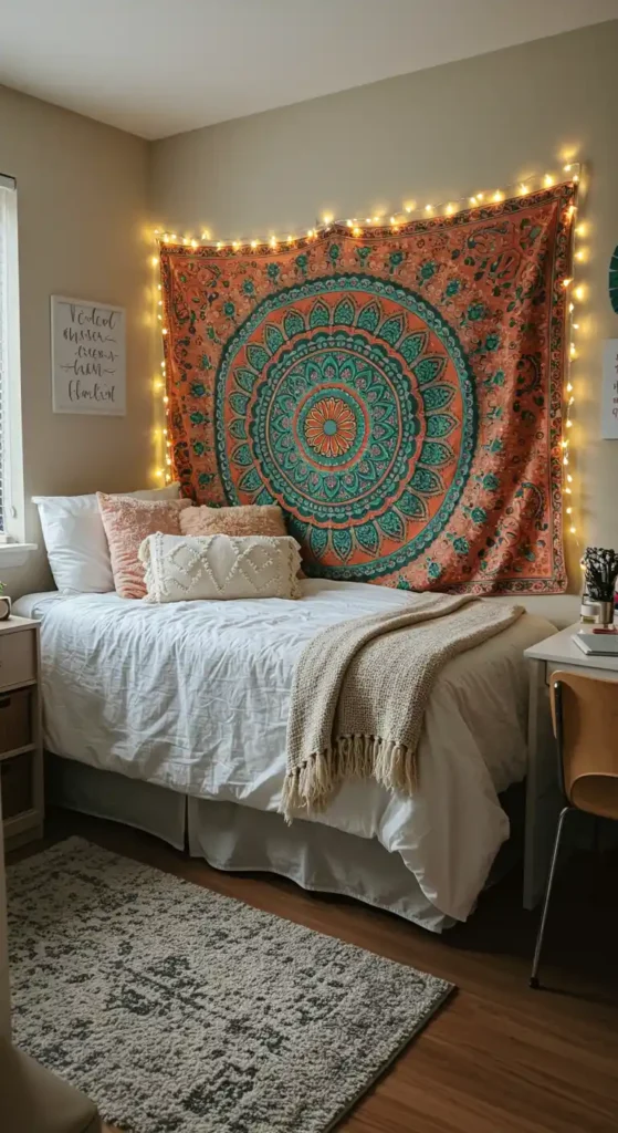 Boho Tapestry Accent Wall