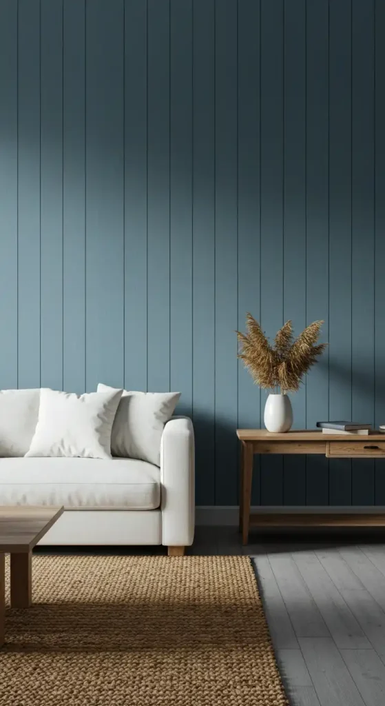 Blue-Grey Shiplap Paneling