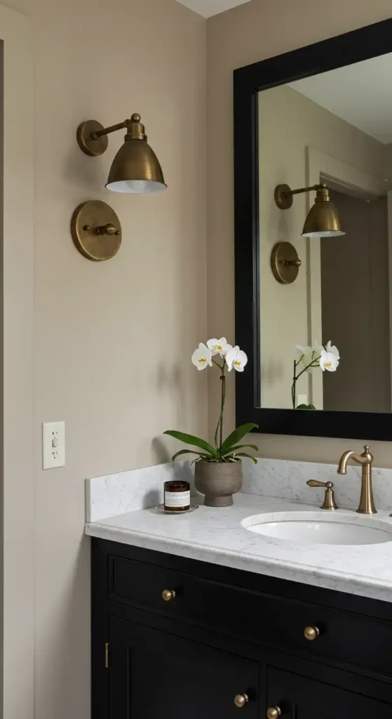 Aged Brass Wall Sconces