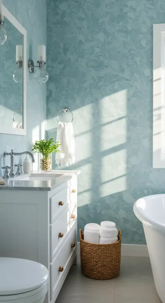 Light Blue Textured Wall Paint