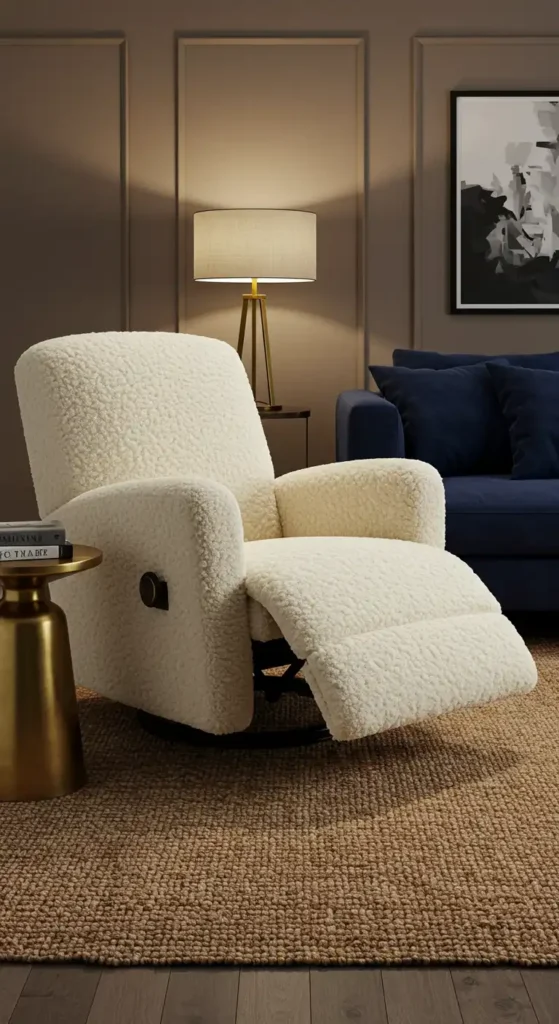 Recliner with Plush Shearling