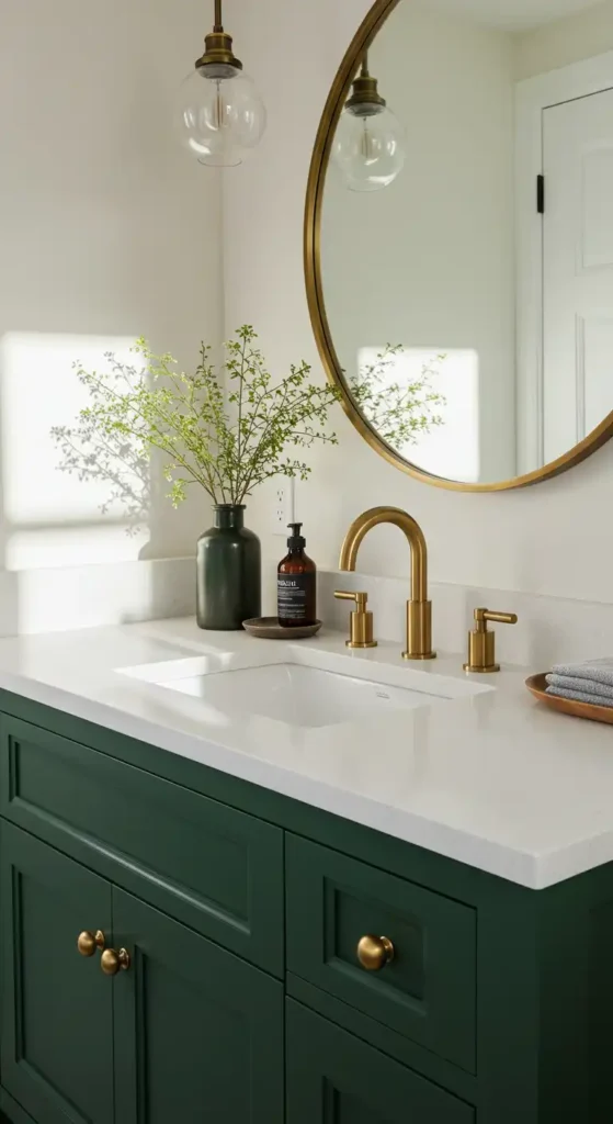 Forest Green Painted Vanity