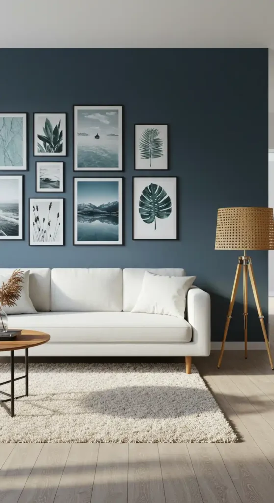 Blue-Grey Gallery Wall