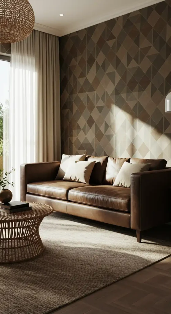 Bold Geometric Wallpaper Accent