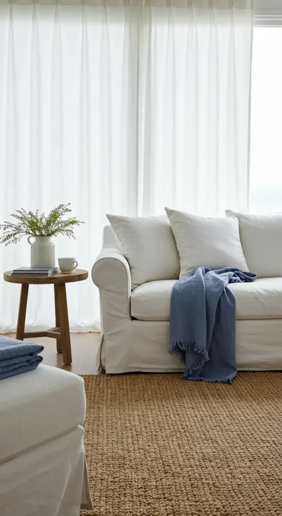 Linen Slipcovered Sofa