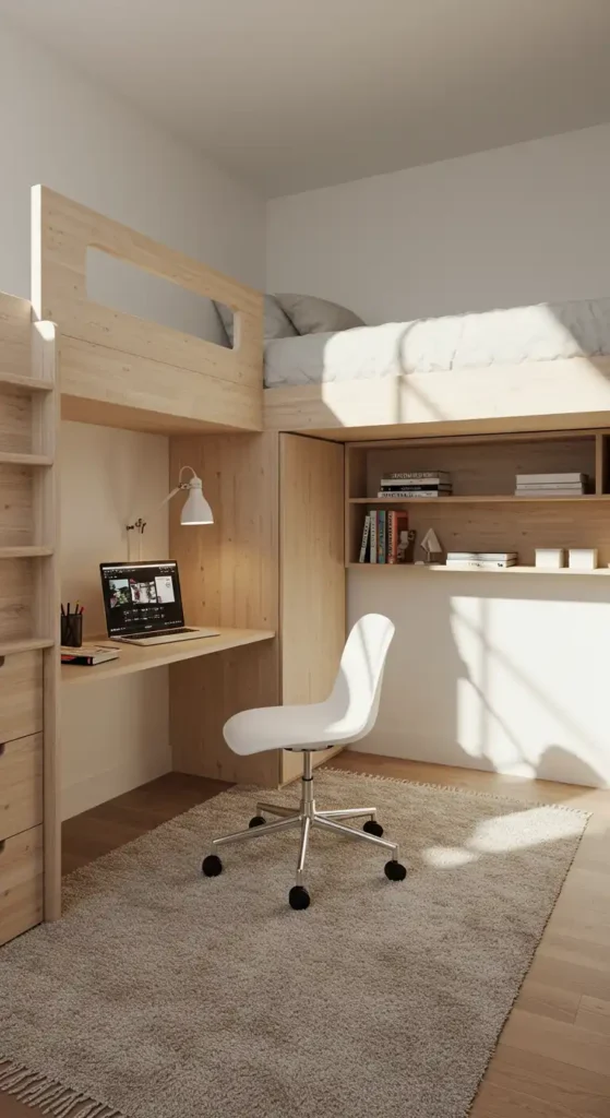 Loft Bed with Desk