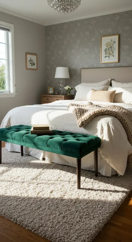 Plush Bench at Bed’s Foot