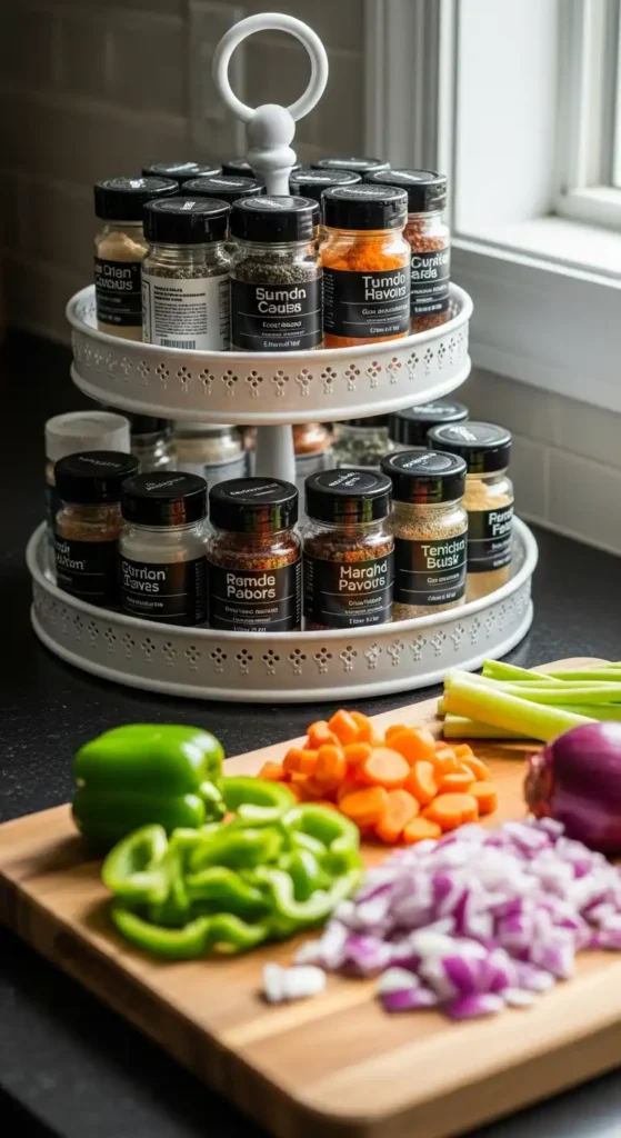 Tiered Trays for Spices