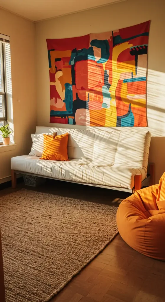 Vivid Abstract Wall Tapestry