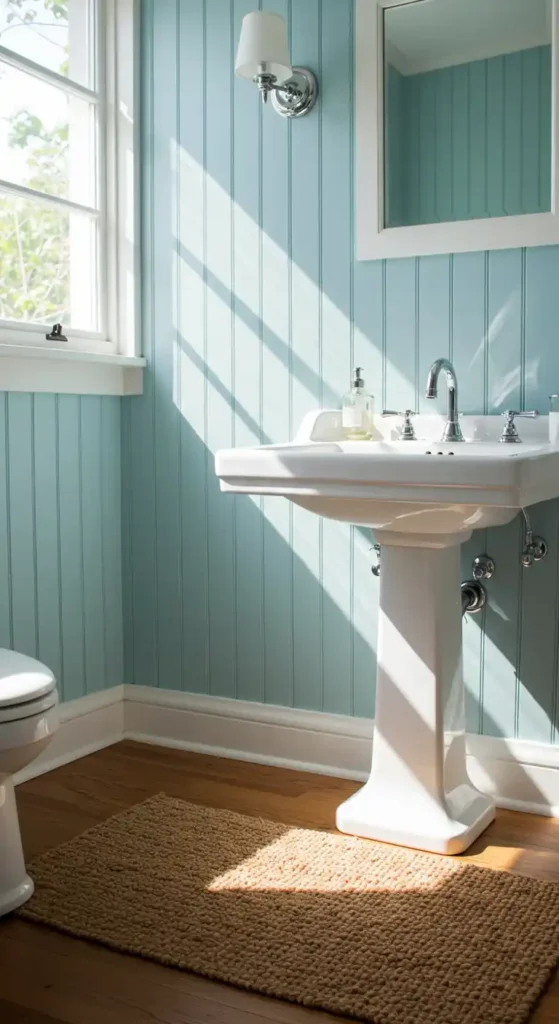 Coastal Blue Beadboard Paneling