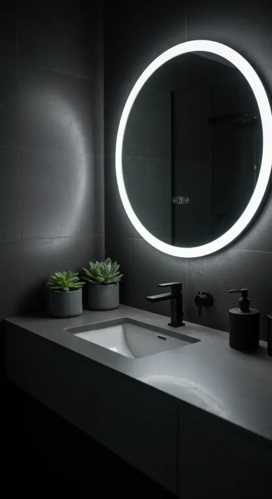 Oversized Round LED Mirror