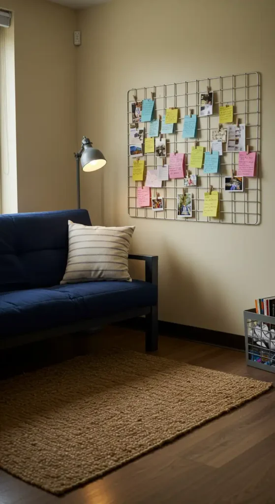 DIY Memo Board Wall Grid