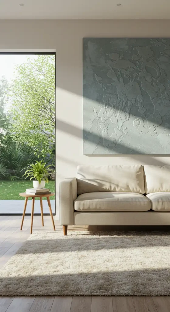 Blue-Grey Textured Wall Art