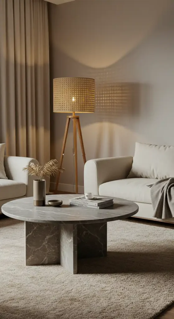 Gray Stone Coffee Table