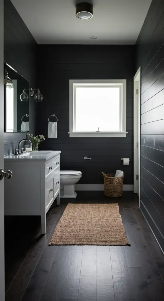 Charcoal Gray Shiplap Walls