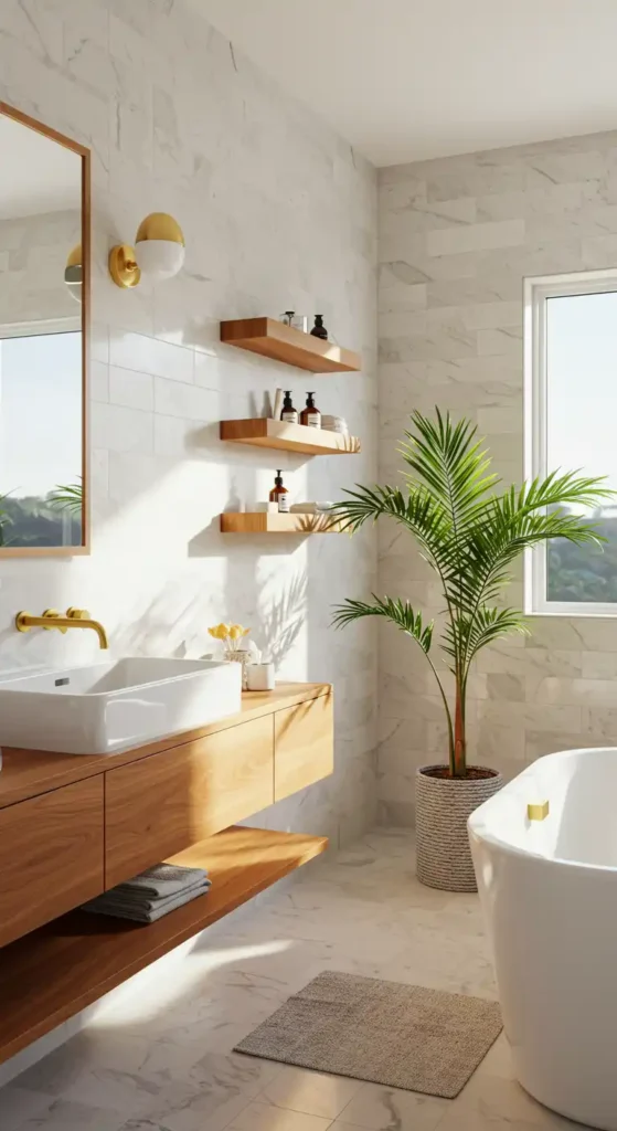 Coastal-Inspired Teak Accents