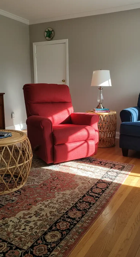 Recliner in Bold Red Hue