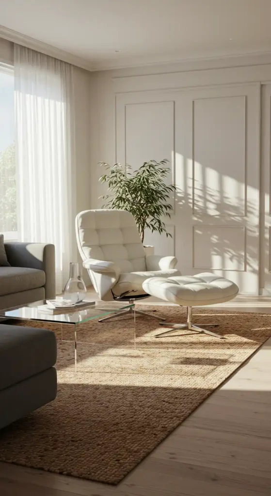 Recliner with Sleek Recline Mechanism