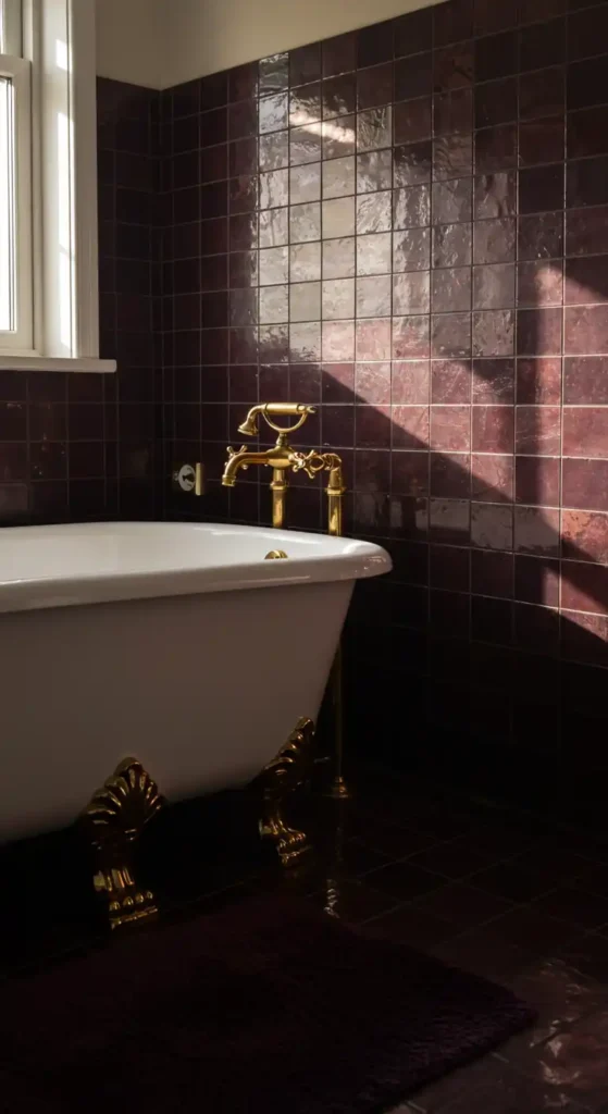 Plum Toned Accent Tiles