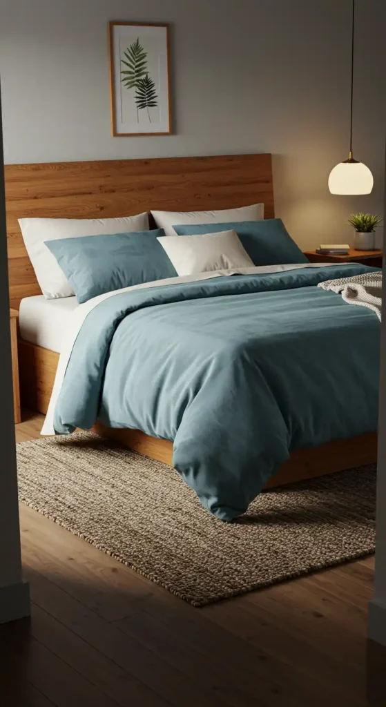 Plush Dusty Blue Bedding