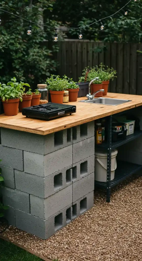 Cinder Block Countertop