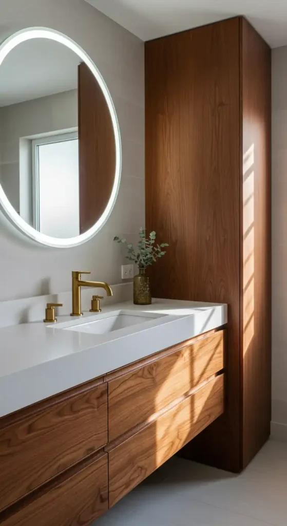 Floating Walnut Vanity