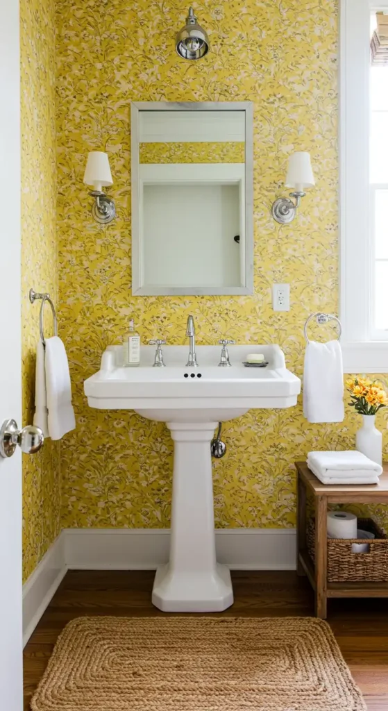Yellow Patterned Wallpaper