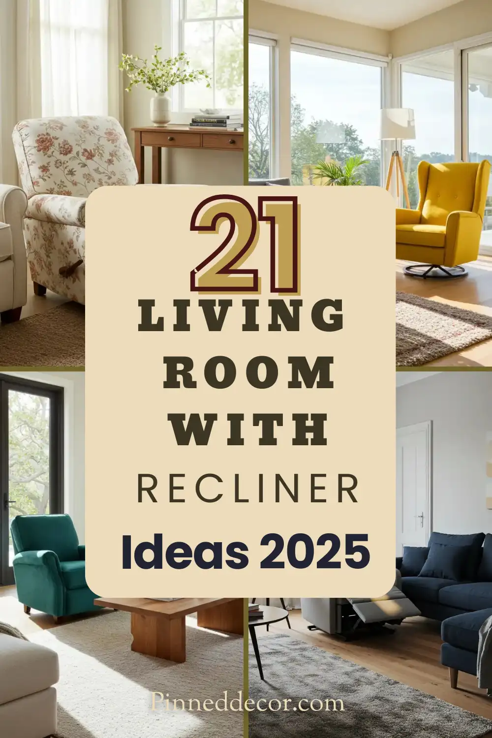 Living Room with Recliners Ideas