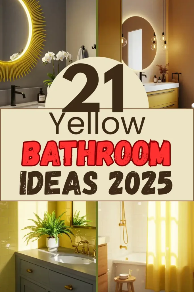 21 Yellow Bathroom Ideas That Brighten Up the Space