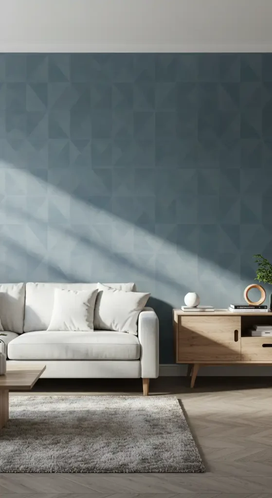 Blue-Grey Geometric Wallpaper