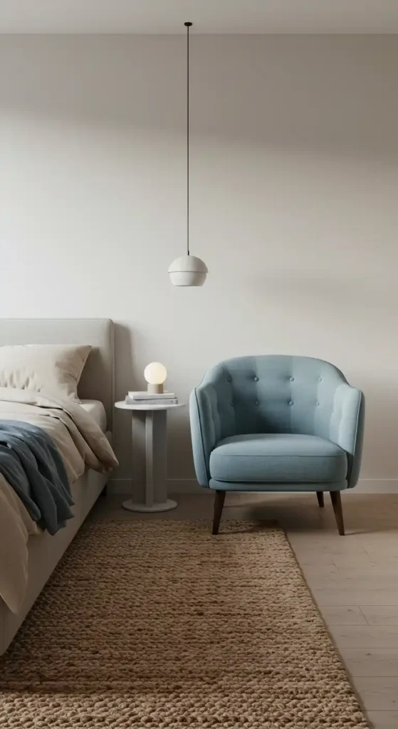 Dusty Blue Accent Chair