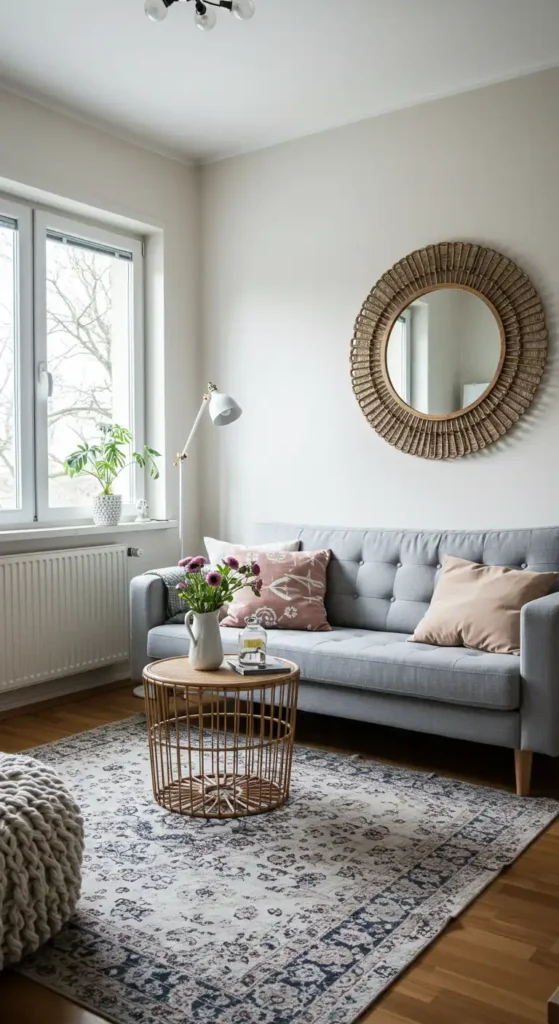 Large Round Wall Mirror