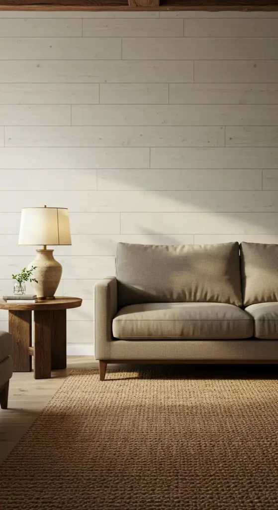 Ivory Shiplap Feature Wall