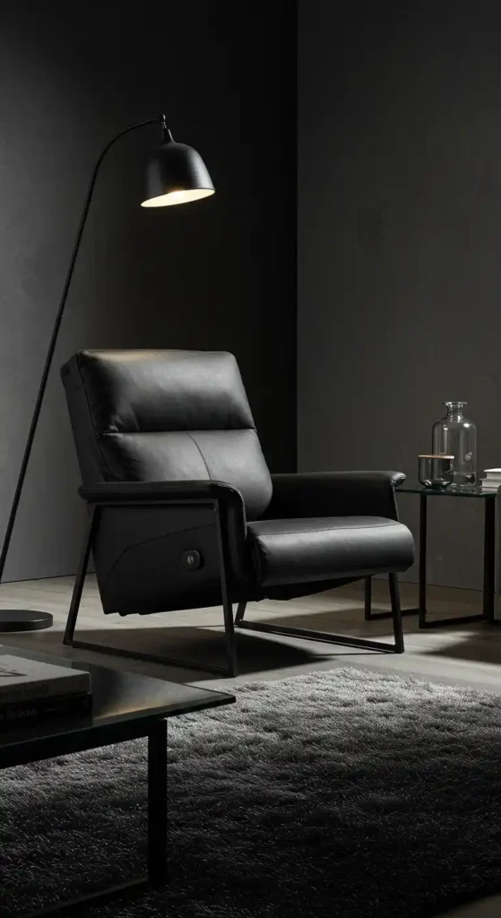 Modern Recliner with Metal Frame