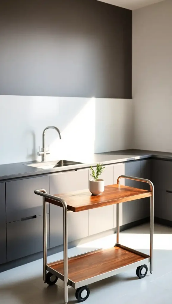Slim Rolling Kitchen Cart