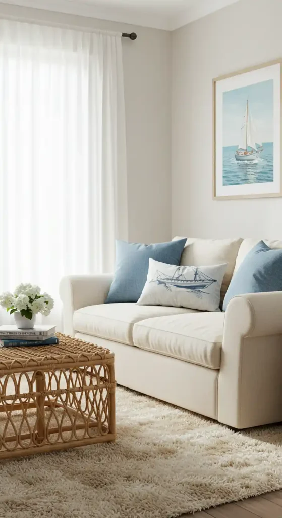 Coastal Blue Throw Pillows