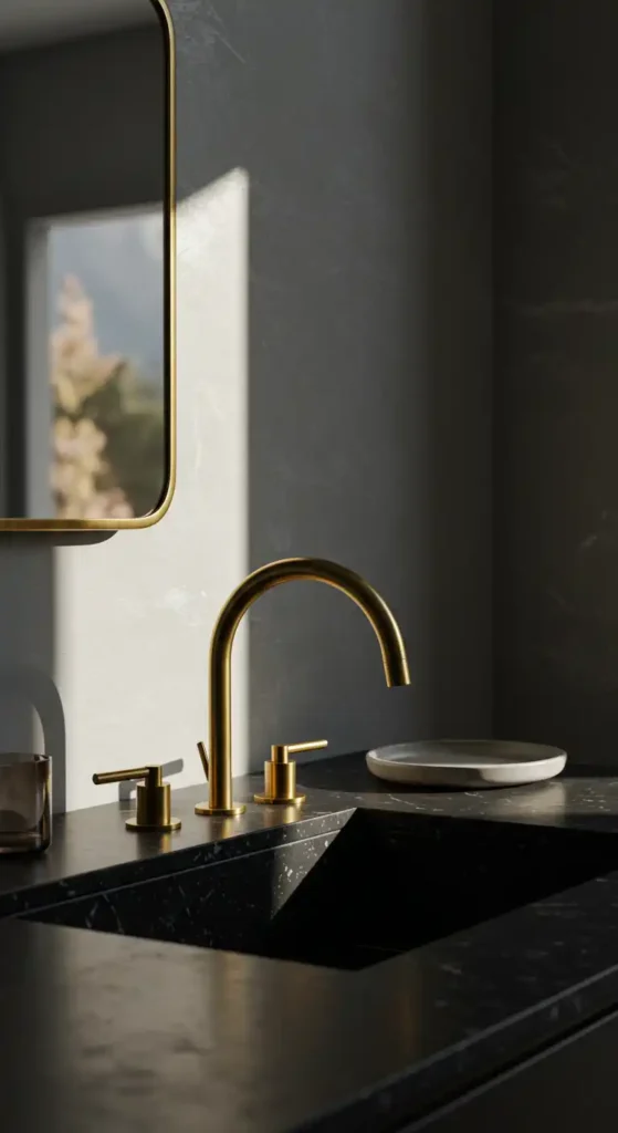 Sculptural Brass Faucet