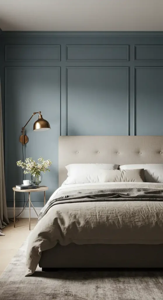 Dusty Blue Wallpaper Accent