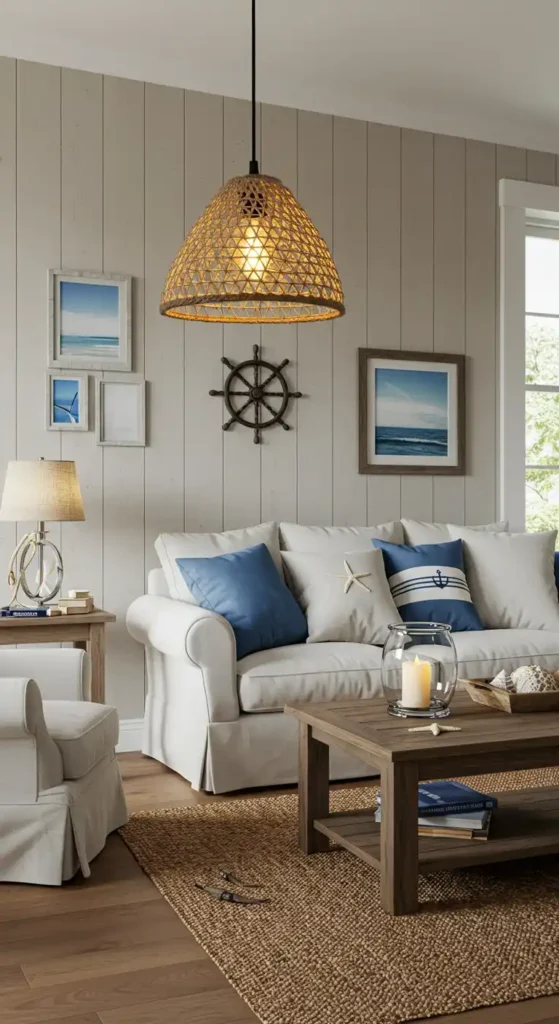 Rope-Wrapped Pendant Light