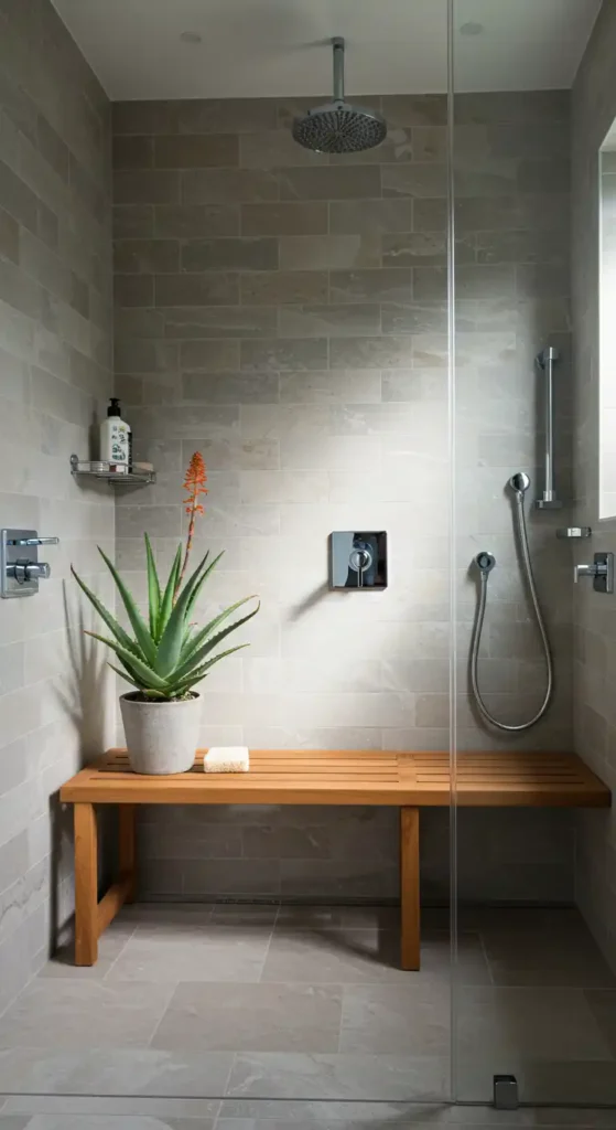 Teak Wood Shower Bench