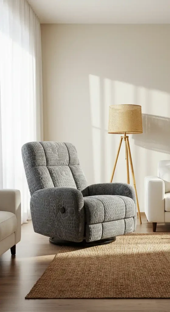 Recliner in Mixed Textures