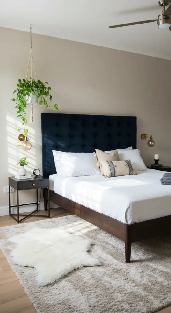 Dark Velvet Headboard