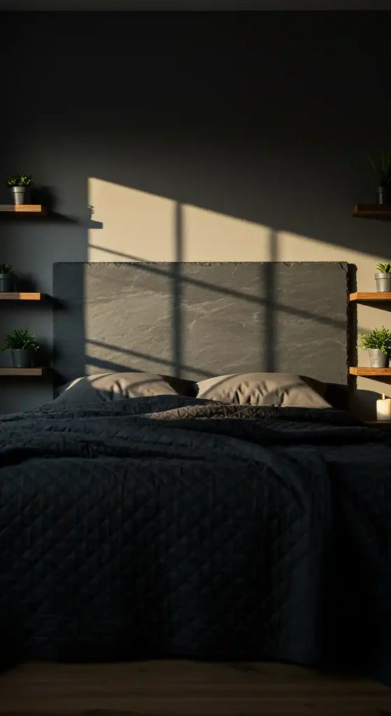 Stone-Clad Headboard