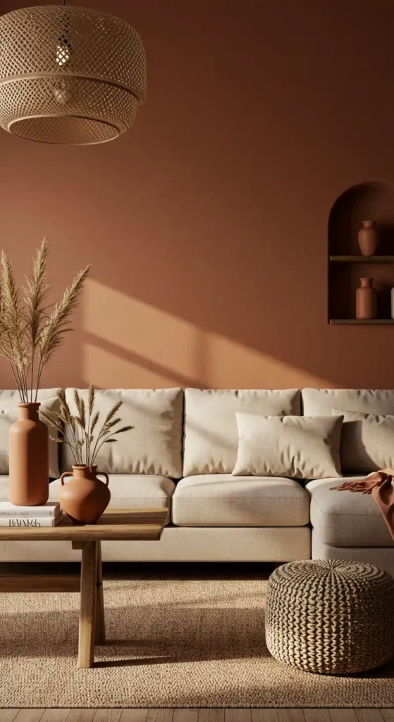 Terracotta and Creamy Beige