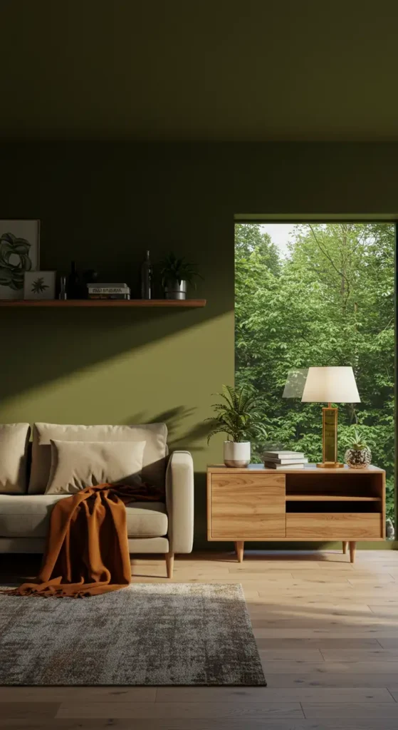 Olive Green and Rust Orange