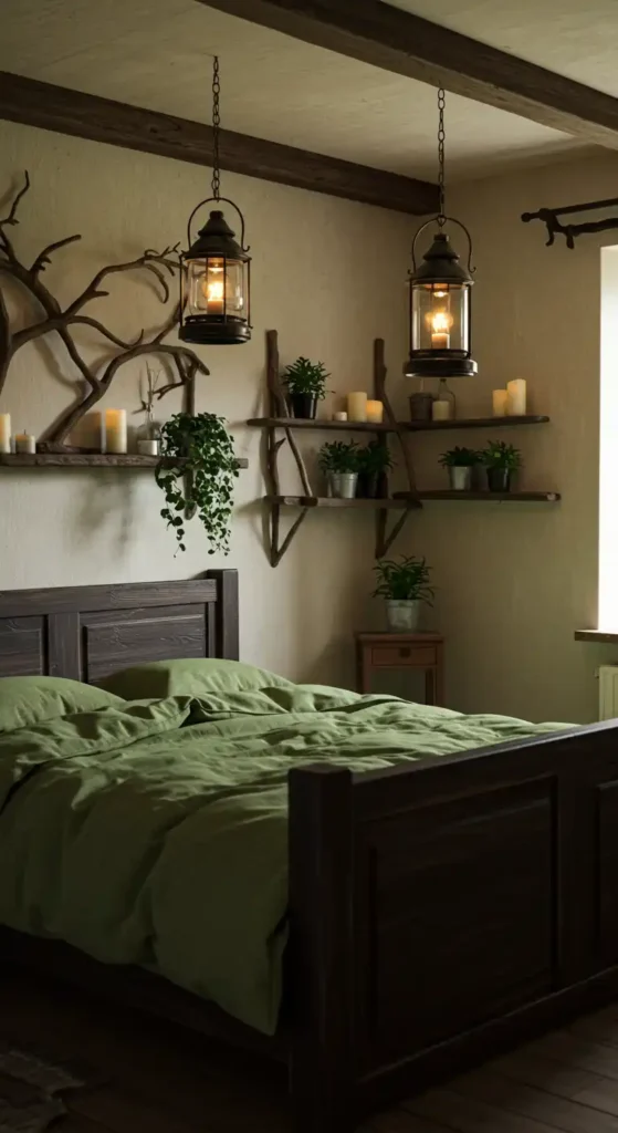 Rustic Branch Shelves