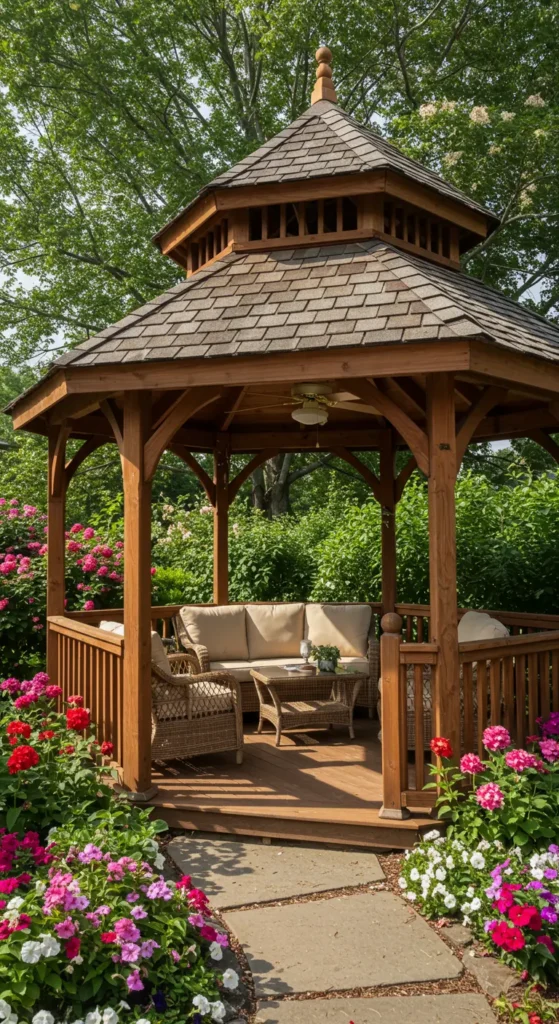 16. Two-Tier Roof Gazebo