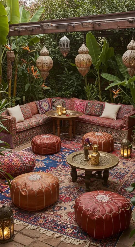 17. Moroccan-Inspired Patio Oasis