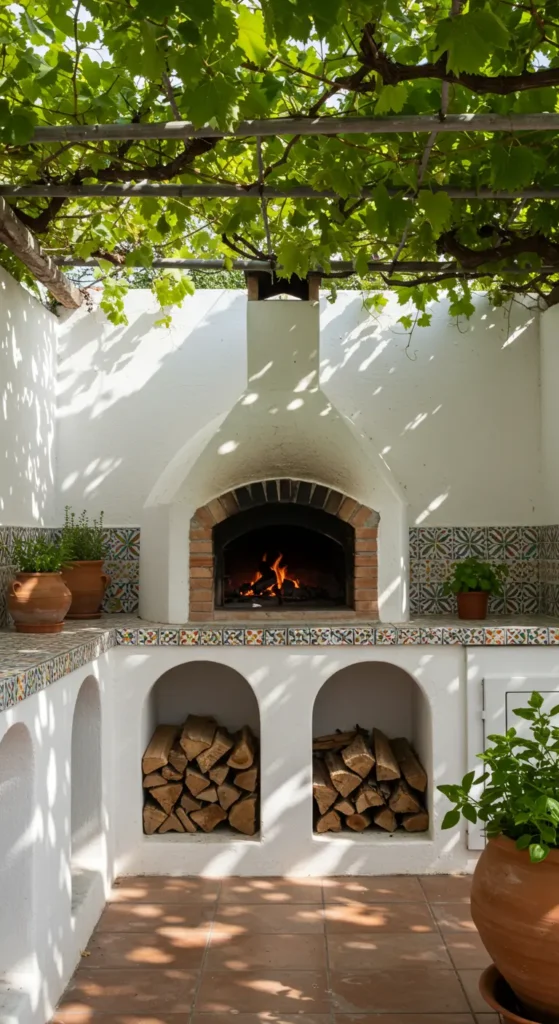 7. Mediterranean-Style Outdoor Kitchen