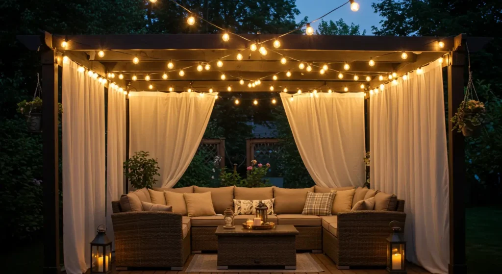 7. String Light Canopy for Magical Evenings